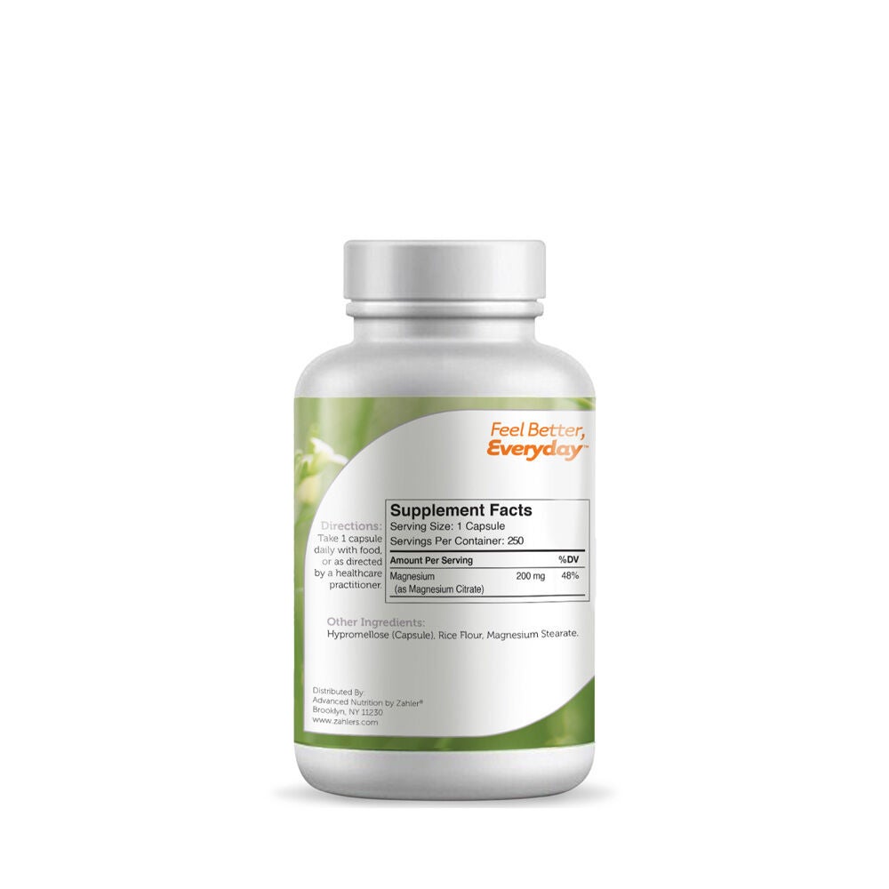 Magnesium: Bioactive Magensium Citrate - 250 Capsules (250 Servings)